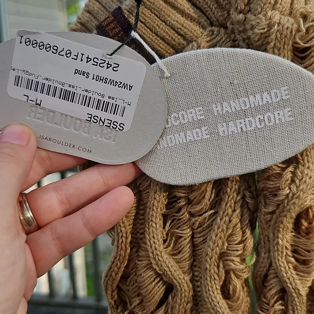 Isa Boulder Fudgy Leg Warmers Sand M-L SSENSE NWT